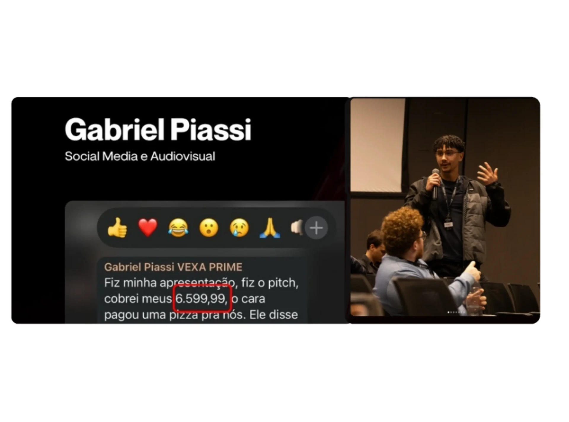 Case Gabriel Piassi: venda de seis mil quinhentos e noventa e nove reais